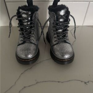 Dr. Martens Silver Boots